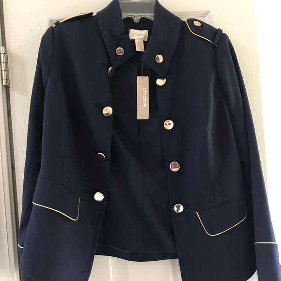 Navy Chico’s blazer size 0 - Picture 4 of 6
